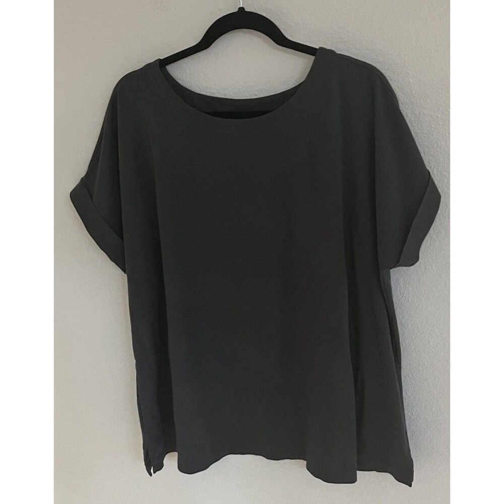 J.Jill Light Knit Tunic Pullover Grow-On Cuffed Sleeves Womens Plus Sz 2X Gray